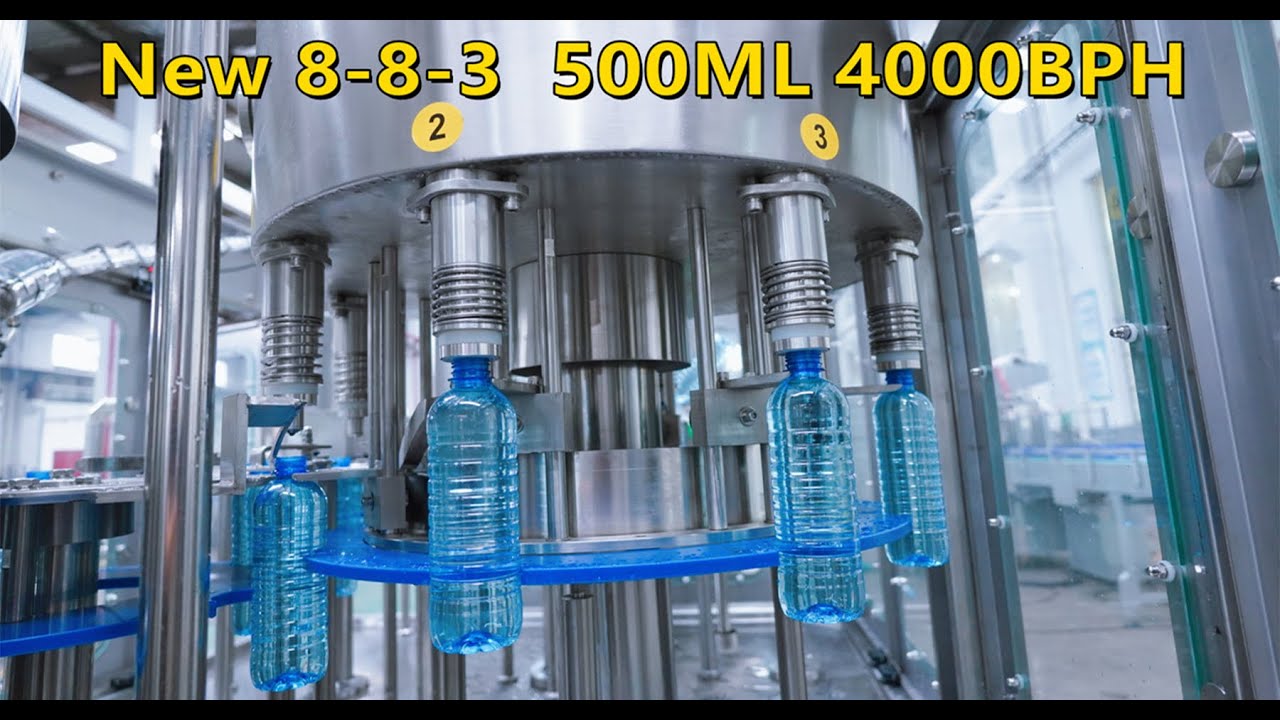 New 8-8-3 Water Filling Machine 4000BPH 500ML