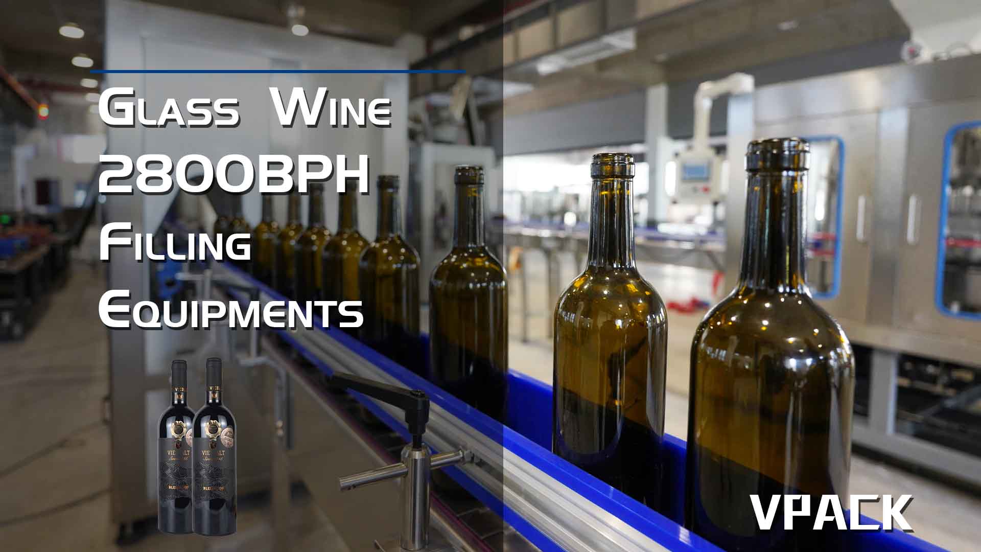 2800BPH 750ML Glass Bottle Wine Filling Equipments